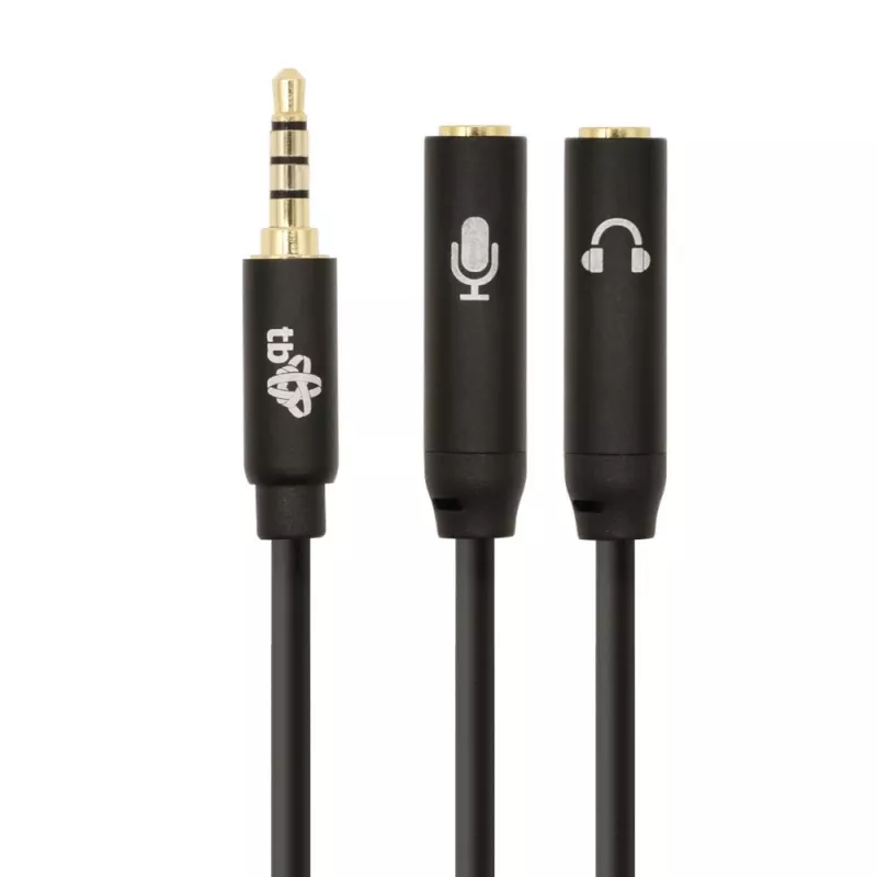 Adaptér TB 3,5-mm-mini jack rozbočovač 1x 3,5-mm konektor samec na 2x 3,5-mm konektor samica, model AKTBXAJ0P2J030B
