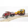 Hračka náves s príslušenstvom JCB 4CX, BRUDER, model BR-02813, konštrukcia ABS, viacfarebná