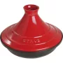 Staub tagine 28 cm, liatinový hrniec, červeno-čierny smalt