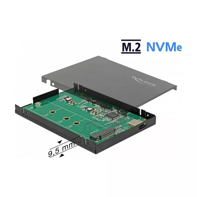 Rám pre SSD DeLOCK 42609 čierny M.2