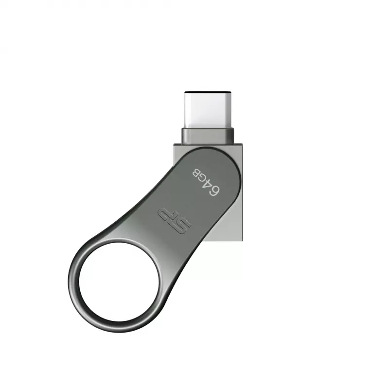 Silicon Power Mobile C80 USB kľúč 64 GB USB Type-A / USB Type-C 3.0 (3.1 Gen 1) titánová