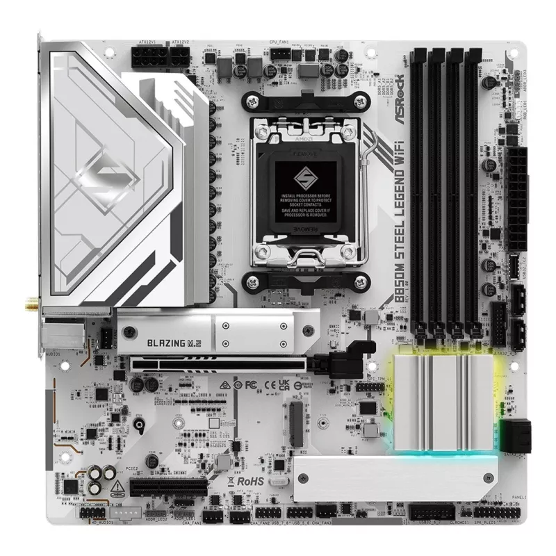 Základná doska ASRock B850M Steel Legend WiFi — AMD B850, socket AM5, microATX, DDR5, 4 DIMM, Wi-Fi 7, 2.5Gb LAN