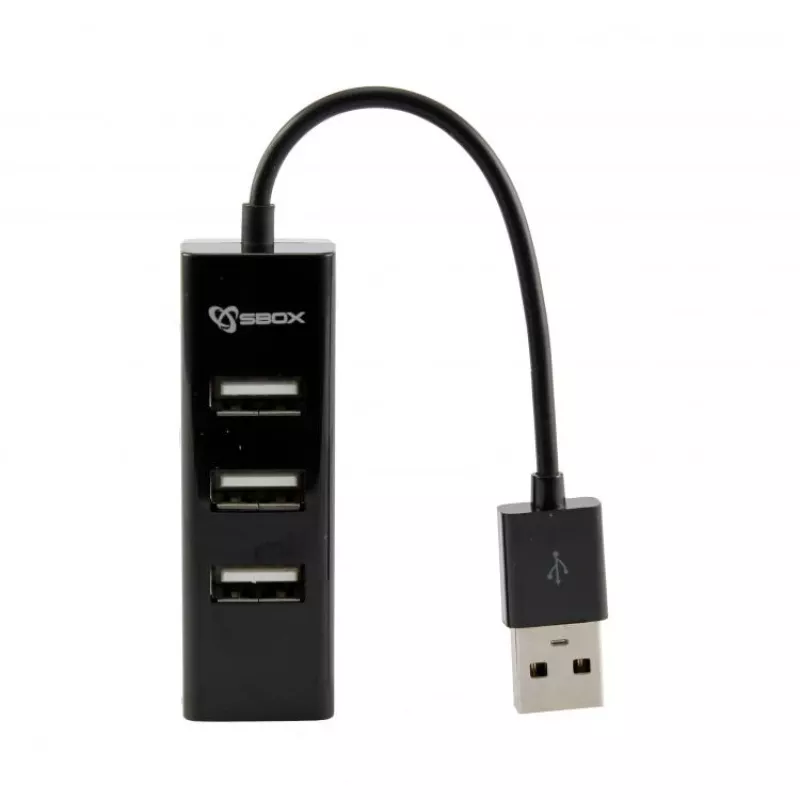 Sbox H-204 USB 4-port HUB čierny