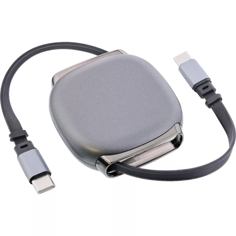 USB-C kábel InLine 35850, 100W Power Delivery, 0,80 m, čierno-sivý