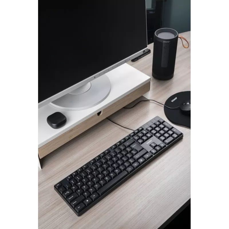 Savio KB-01 klávesnica Home/Office USB QWERTY US angličtina čierna