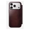 Puzdro na telefón Nomad Modern Leather Folio pre Apple iPhone 17 Pro, 6,3 palcov (16 cm), koža bordová