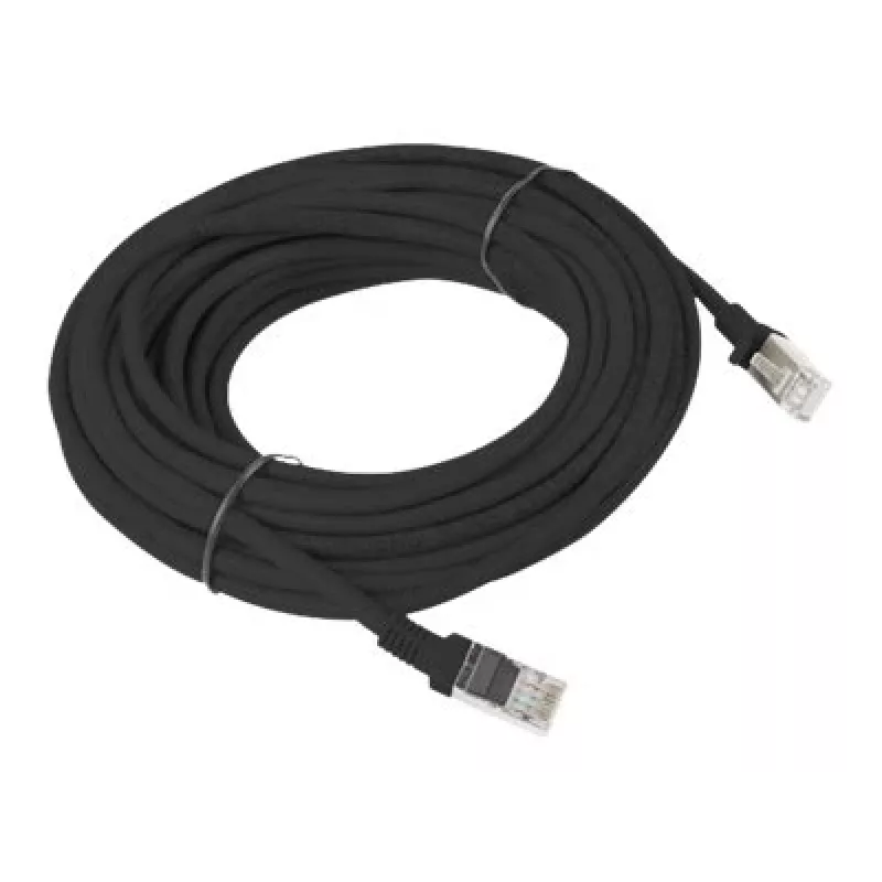 Sieťový kábel LANBERG PCU6-10CC-1000-BK RJ-45 Cat6 U/UTP 10 m čierny