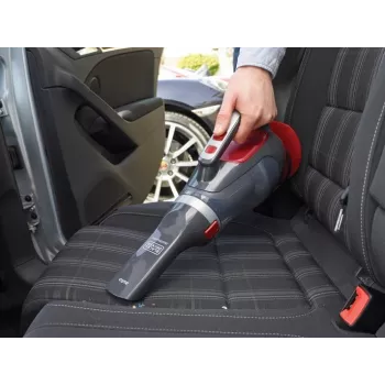 Black & Decker ADV1200 ručný vysávač sivá, červená bez vrecka
