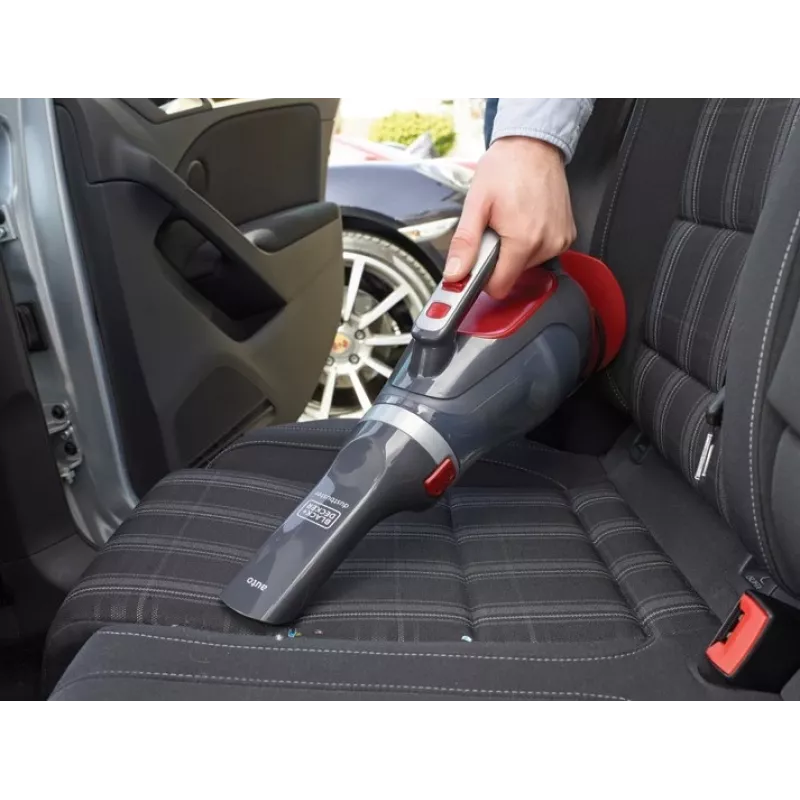 Black & Decker ADV1200 ručný vysávač sivá, červená bez vrecka
