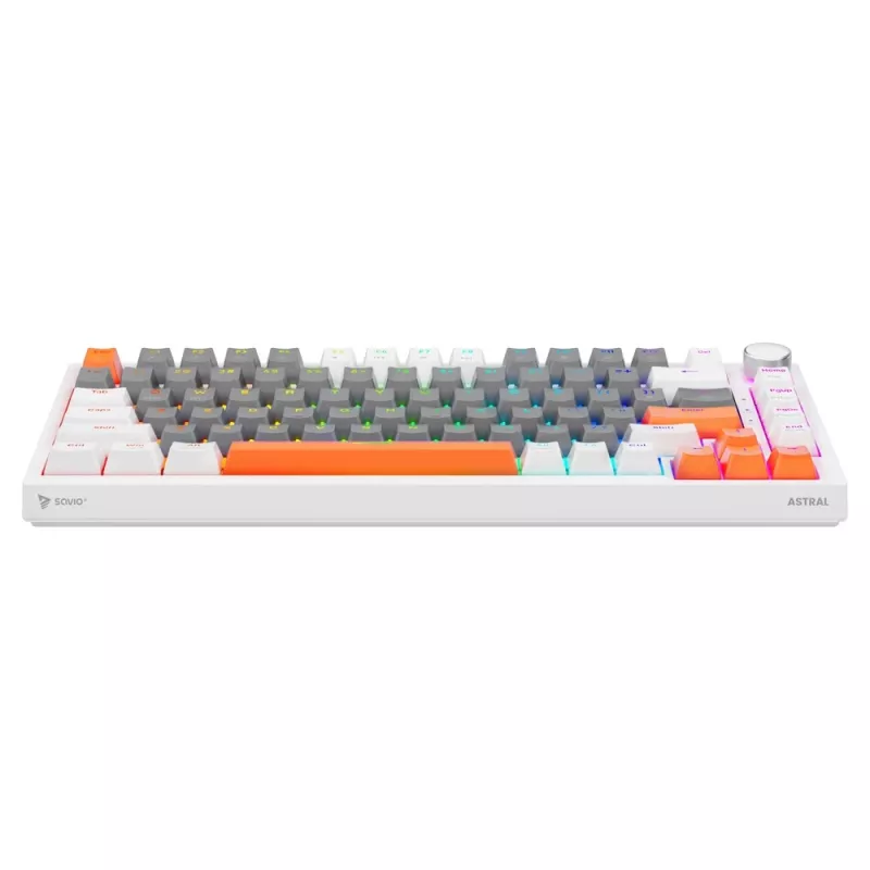 Savio ASTRAL WHITE JADE 3 COLOURS klávesnica Gaming USB QWERTY US International