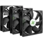 INTER-TECH 88887289 120mm ventilátor do skrine balenie 3 ks čierny