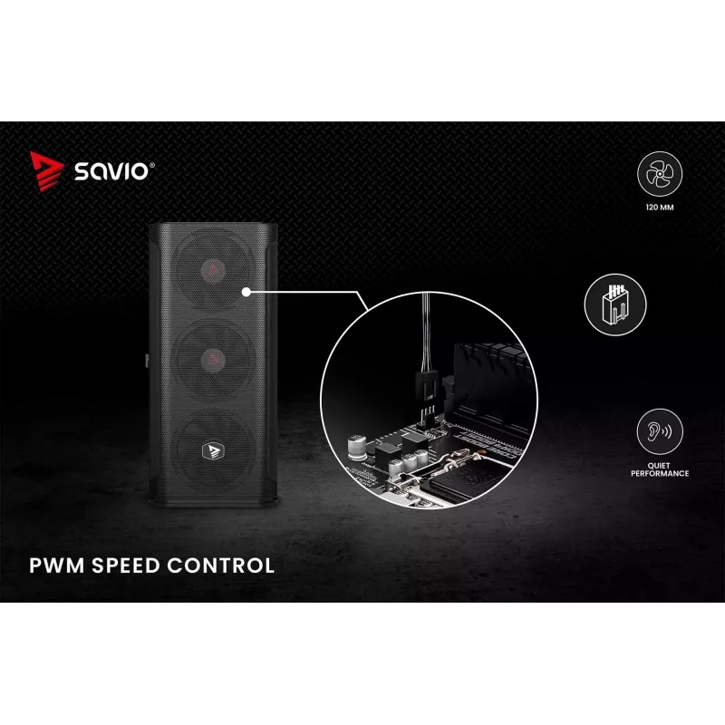 SAVIO SAVGBLADE 120mm PWM ventilátor skrine