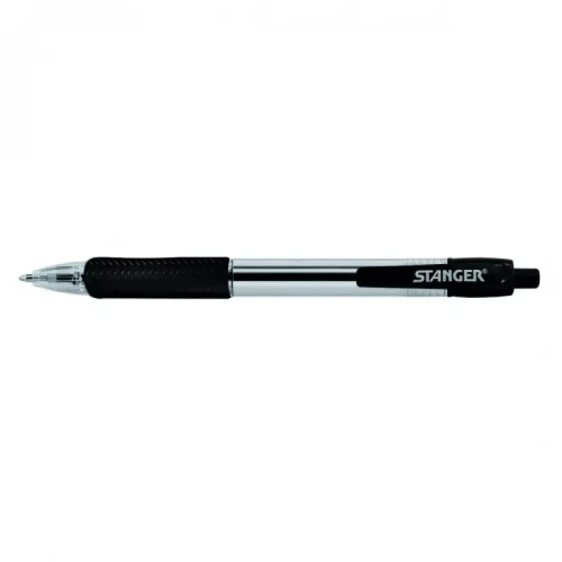 STANGER guľôčkové pero 1.0 Softgrip zatahovacie, čierne, 1 ks 18000300039
