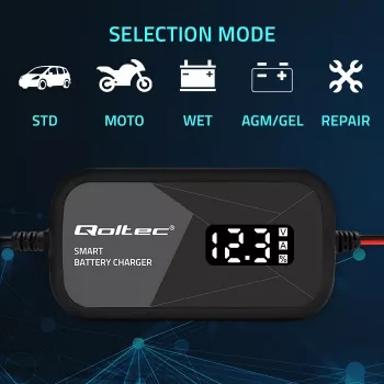 Nabíjačka batérií QOLTEC 52492 12V 2A s mikroprocesorovým riadením a regeneráciou článkov