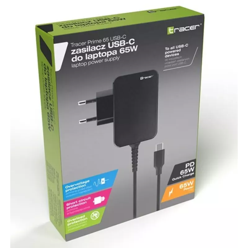 Napájací zdroj pre notebook Prime 65W USB C