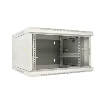 Extralink nástenný rackový rozvádzač 6U 600x600 AZH sivý nástenná montáž, výklopný typ