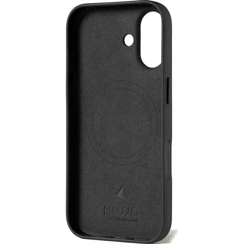 Mujjo Full Leather Case MagSafe puzdro pre iPhone 17 čierna
