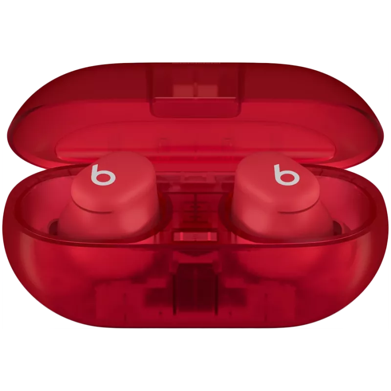 Beats Solo Buds - True Wireless slúchadlá - Transparent Red, model A3151 A3150 A3152