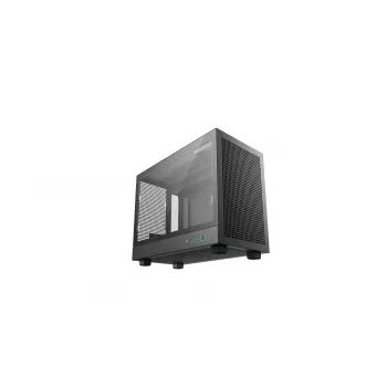 DeepCool CH160 PLUS R-CH160-BKNGM0-G kompaktná počítačová skriňa (SFF), Mini-ITX/Micro-ATX, tvrdené sklo, čierna