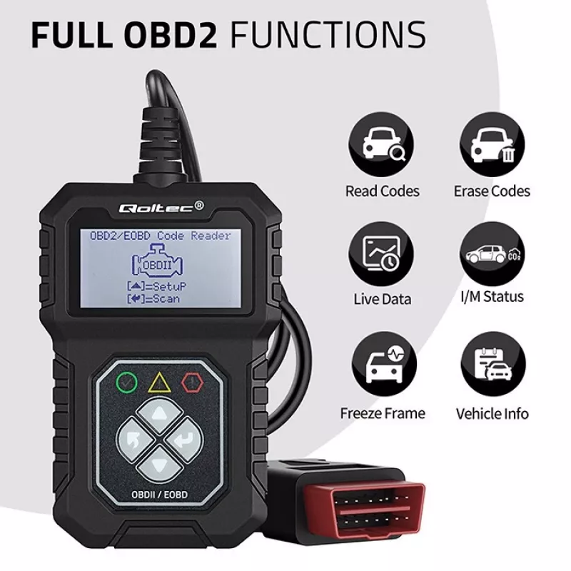 OBDII diagnostický tester QOLTEC ProLine (model 50684)