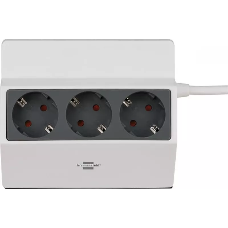 Brennenstuhl 1150070, 3 m, 3 AC výstupy, interiér, IP20, antracit, biela, 16 A