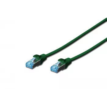 Sieťový kábel Digitus CAT 5e SF/UTP RJ-45 0,5 m zelený