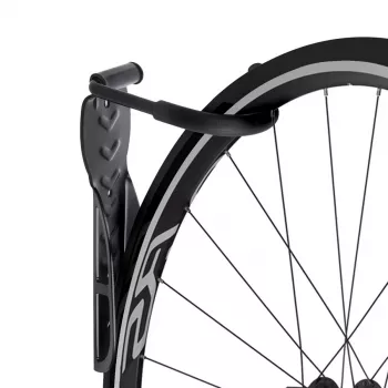 Nástenný nosič na bicykel MACLEAN MC-432, vertikálny držiak na bicykel, nastaviteľná šírka, max. zaťaženie 30 kg, čierny
