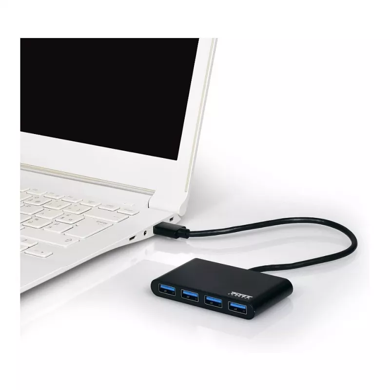 USB hub Port Designs 900121 USB 3.2 Gen 1 Type-A 5000 Mbit/s čierny