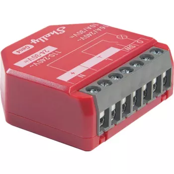 Inteligentný spínač Shelly 1PM Gen4 – bezdrôtový, 110–240 V AC, max. 240 V, meranie výkonu, 16 A, 42×16×37 mm