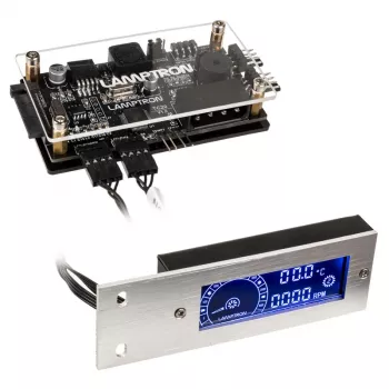Lamptron TC20 PCI RGB ovládač ventilátorov a LED - strieborný