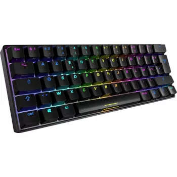 Sharkoon SGK50 S4 klávesnica herná USB AZERTY francúzska čierna 60% RGB LED