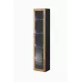 Vitrína Cama Meble VIGO 180 nástenná sklenená vitrína 1800×400×300 mm čierna/dub Wotan