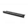 PATCH PANEL 24 PORT 1U 19 CAT.6A UTP S KÁBLOVÝM ORGANIZÉROM ČIERNY LANBERG