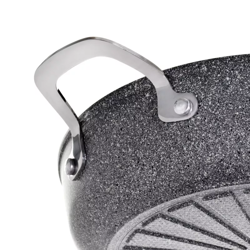 Indukčná panvica na pečenie s 2 rukoväťami BALLARINI Salina Granitium 24 cm 75002-811-0