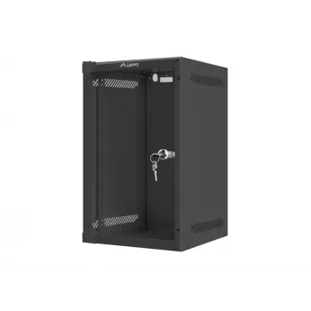 Nástenný rack LANBERG WF10-2309-10B 9U, 469×280×310 mm, hĺbka 10 palcov, čierna, IP20