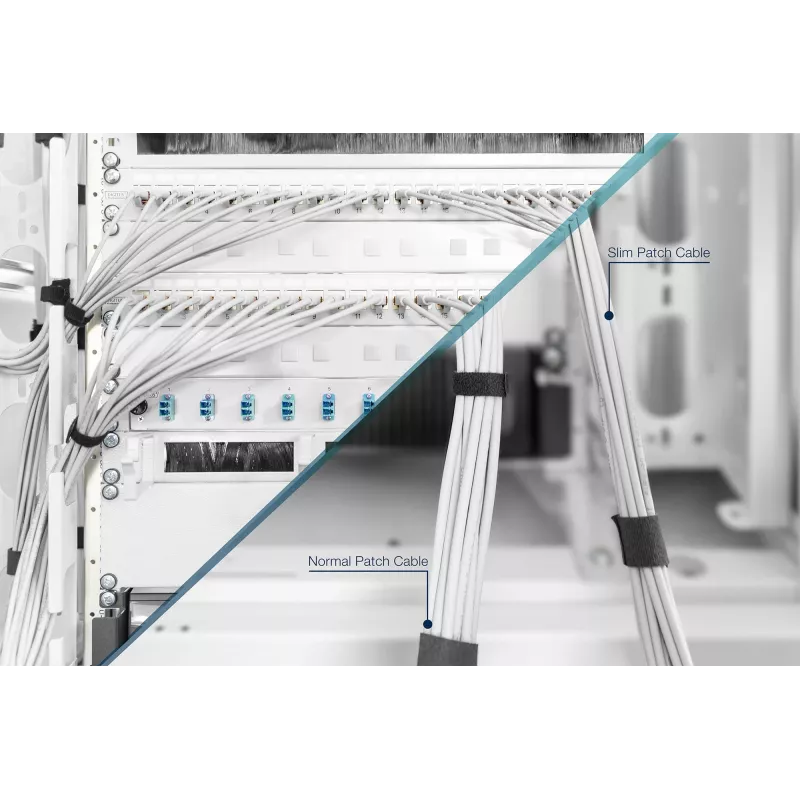 DIGITUS CAT 6A U/UTP tenký patch kábel RJ-45 Cat6a 2m sivý