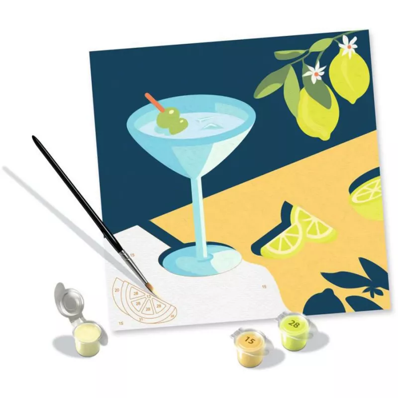 Maliarska sada Ravensburger CreArt Mocktail Lemon – sada maľovania podľa čísel