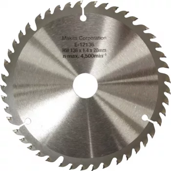 Kotúčový pílový list EFFICUT E-12136, Ø 136 mm, 45Z (otvor 20 mm, pre akumulátorové píly)