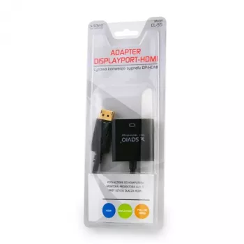 Savio CL-55 video káblový adaptér 0.2 m DisplayPort HDMI Type A (Standard) čierna