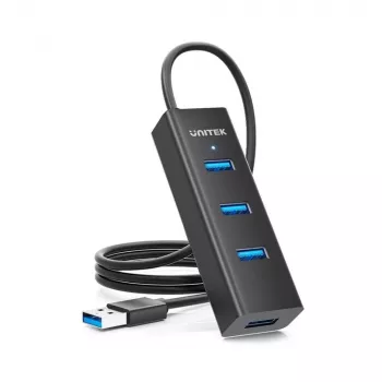 UNITEK Y-3089V01 rozbočovač rozhraní USB 3.2 Gen 1 (3.1 Gen 1) Type-A 5000 Mbit/s čierny