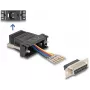 Gender changer adaptér DELOCK 67087 — D-Sub 15 (HD) samica na RJ12 čierny