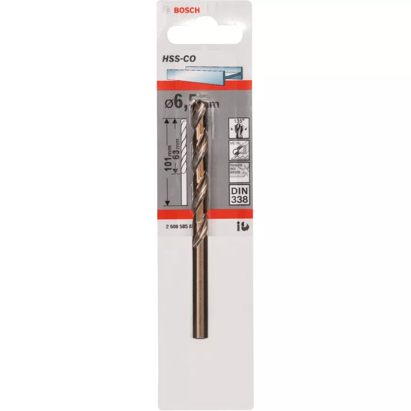 Vrták Twist Drill Bit Bosch HSS Cobalt 6.5 mm 1 ks
