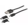 USB kábel S/CONN 14-15025 USB 2.0 1 m čierny