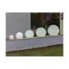Podlahové svietidlo pre exteriér Newgarden BULY E27 8W biela polyetylén