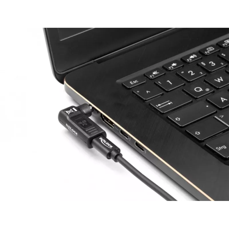 DeLOCK adaptér USB Type-C konektor samica na HP 4,8 x 1,7 mm konektor samec 90° zahnutý