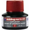 Náplňová tinta pre fixku Edding RBTK 25 — červená tinta, 25 ml