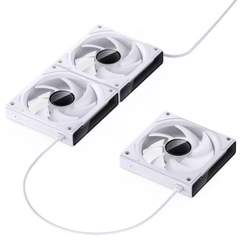 Skriňový ventilátor Jonsbo ZK-120W 3in1 A-RGB biely — 120 mm, A-RGB osvetlenie