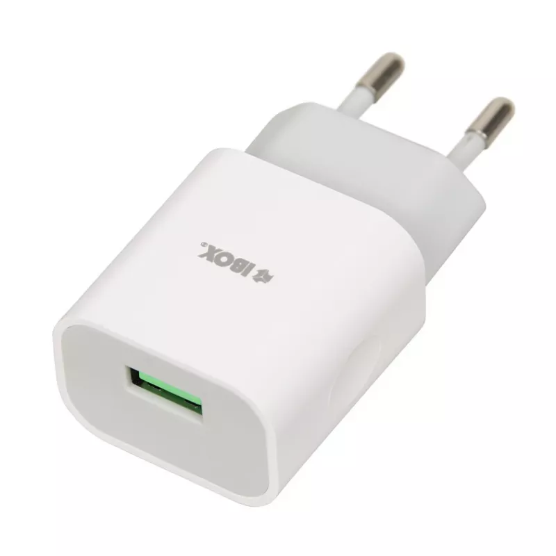 Power charger iBOX C-41 USB 2A, 1 USB port, microUSB kábel, biela