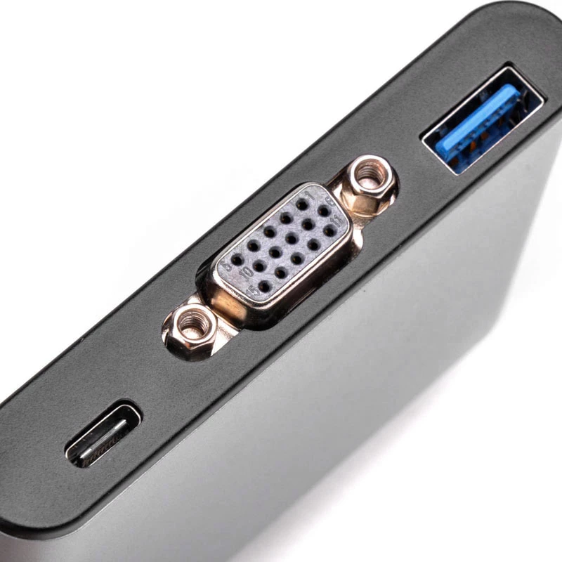 SilverStone SST-EP06C USB 3.1 Type-C na VGA / USB Type-C / USB Type-A adaptér-rozbočovač