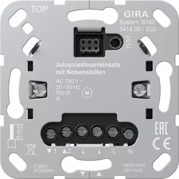 GIRA 541400 S3000 vložka stmievača žalúzií + vedľajší vstup (541400)
